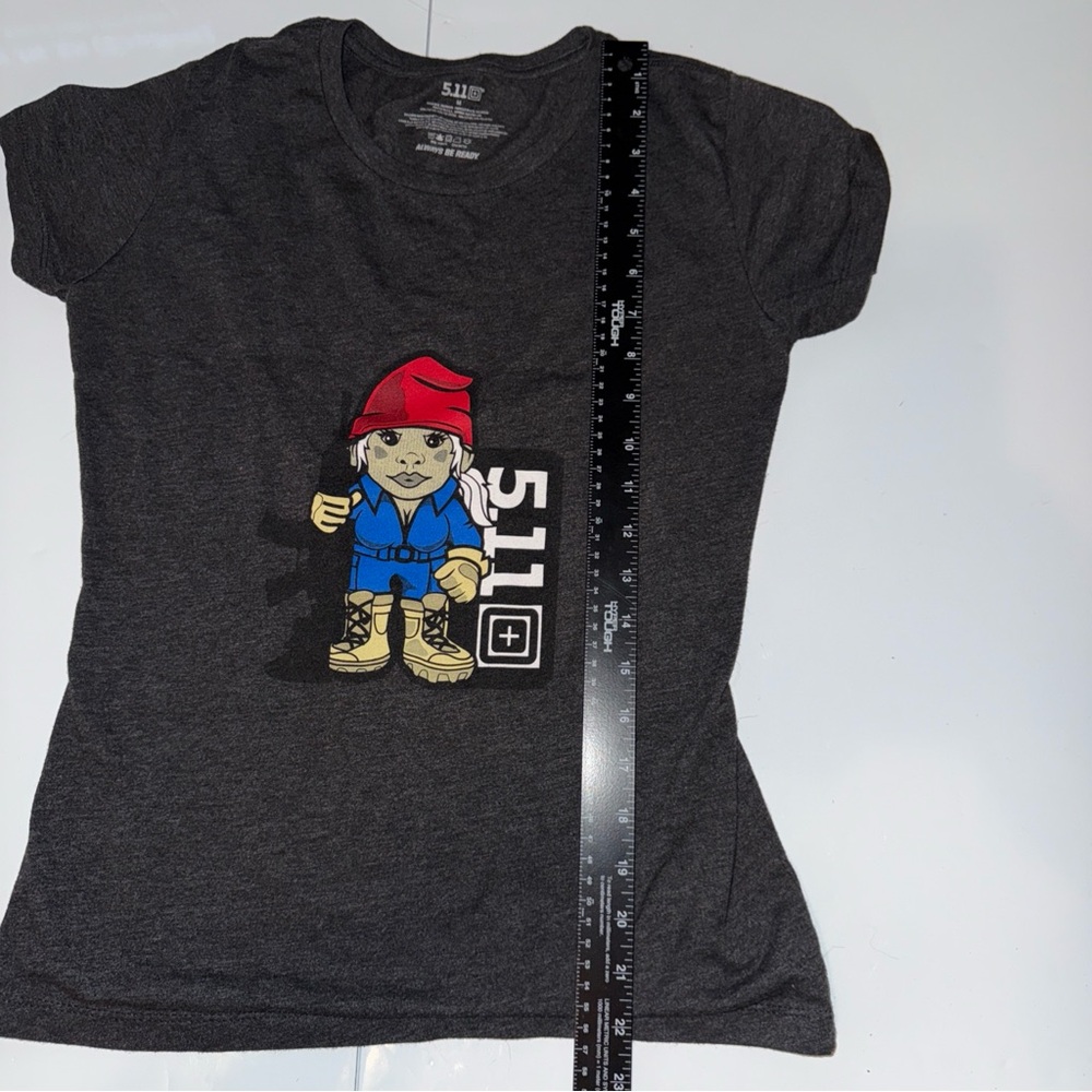 5.11 MISS TACTICAL GNOME T-Shirt Women’s Charcoal Size Medium - Picture 7 of 11